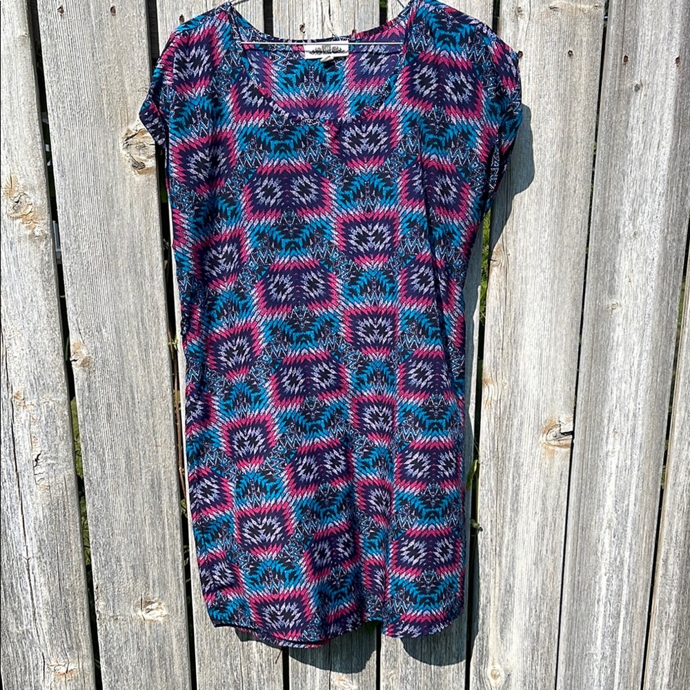 Vibrant Geometric Pattern Dress